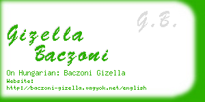 gizella baczoni business card